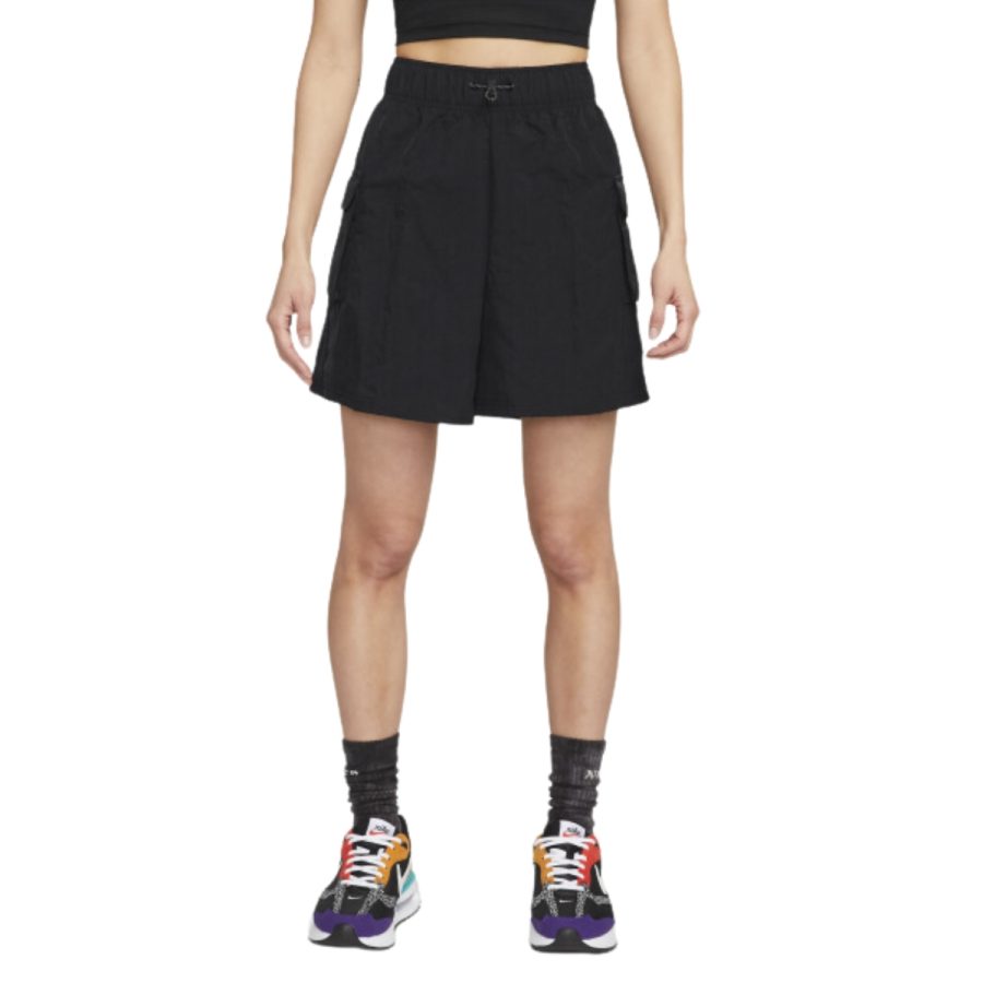 quần nike sportswear essential women's woven high waist shorts dm6248-010