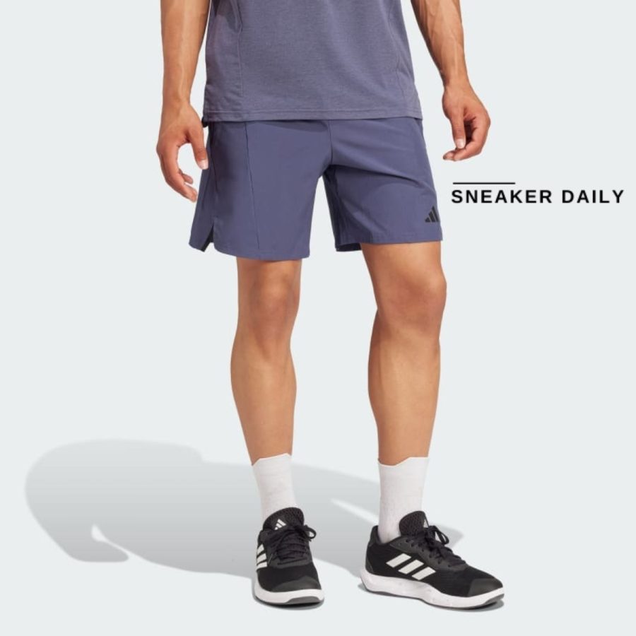 quần adidas designed for training workout shorts - shadow navy ix9137