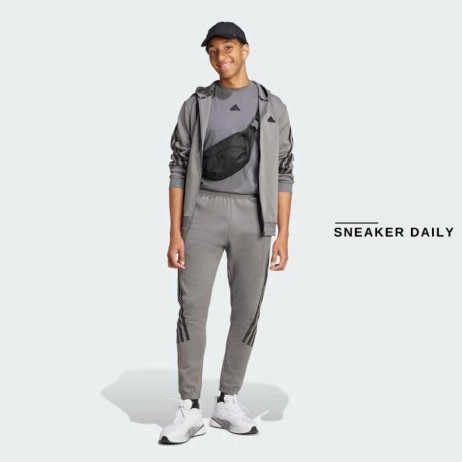 quần adidas future icons 3-stripes pants - grey iw8535