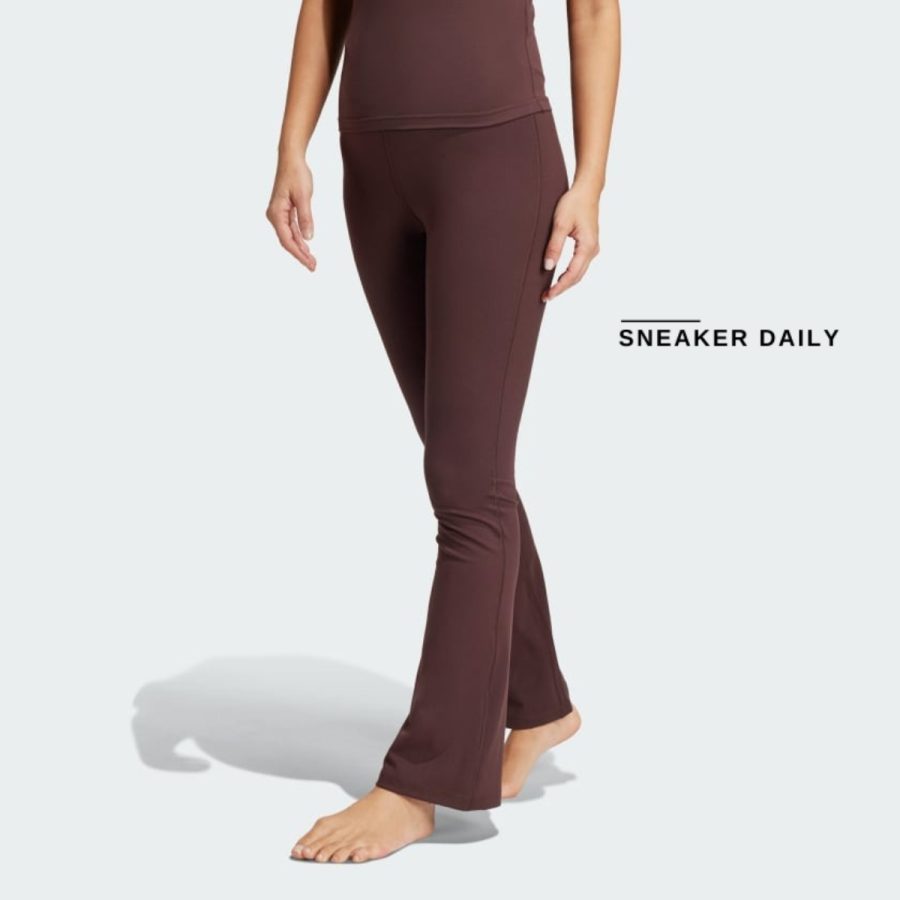 quần adidas yoga flared pants - shadow brown iv9266