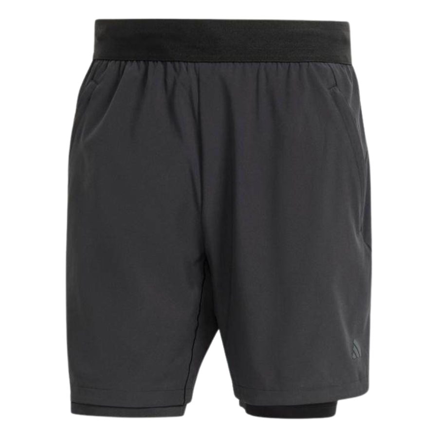 quần adidas yoga premium training two-in-one shorts - black ib3474