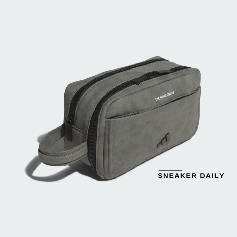 túi adidas polyurethane 2-way zip pouch - charcoal is6551