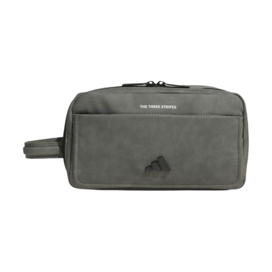 túi adidas polyurethane 2-way zip pouch - charcoal is6551