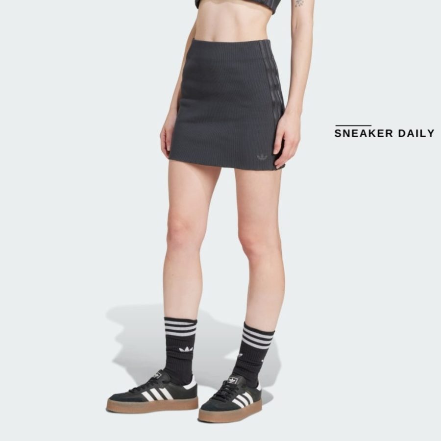 váy adidas rib skirt - carbon jn3017