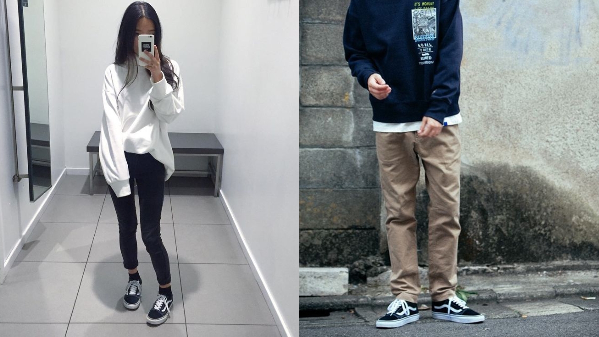 phong cách basic với vans old skool