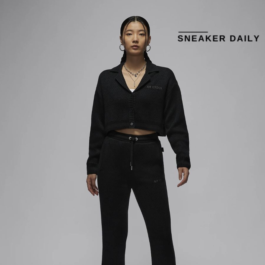 áo air jordan women knit cardigan fz4196-010