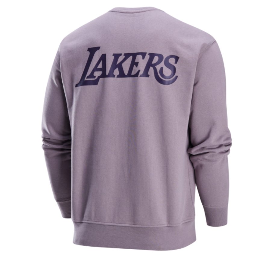 áo jordan los angeles lakers courtside nba men's thin fleece crewneck sweatshirt fv8350-524
