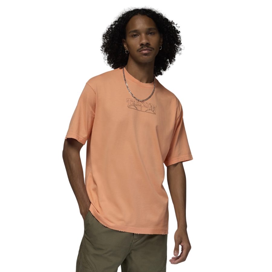 áo jordan tatum men's t-shirt orange hf7849-844