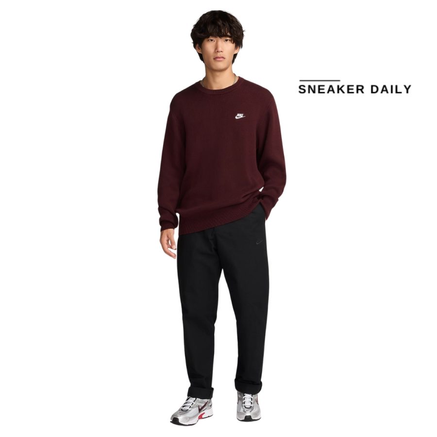 áo nike club men's crew-neck jumper fq2913-652