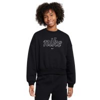 áo nike sportswear club fleece girls' boxy crew-neck sweatshirt fz5566-010