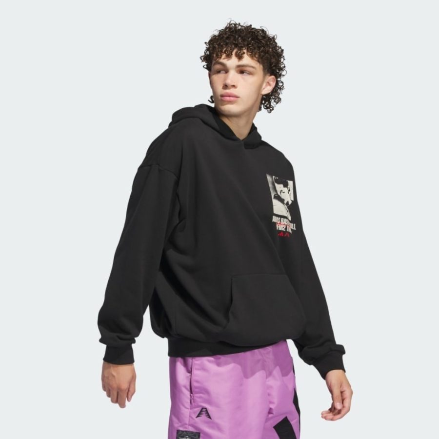 áo adidas anthony edwards graphic hoodie - black iy1592