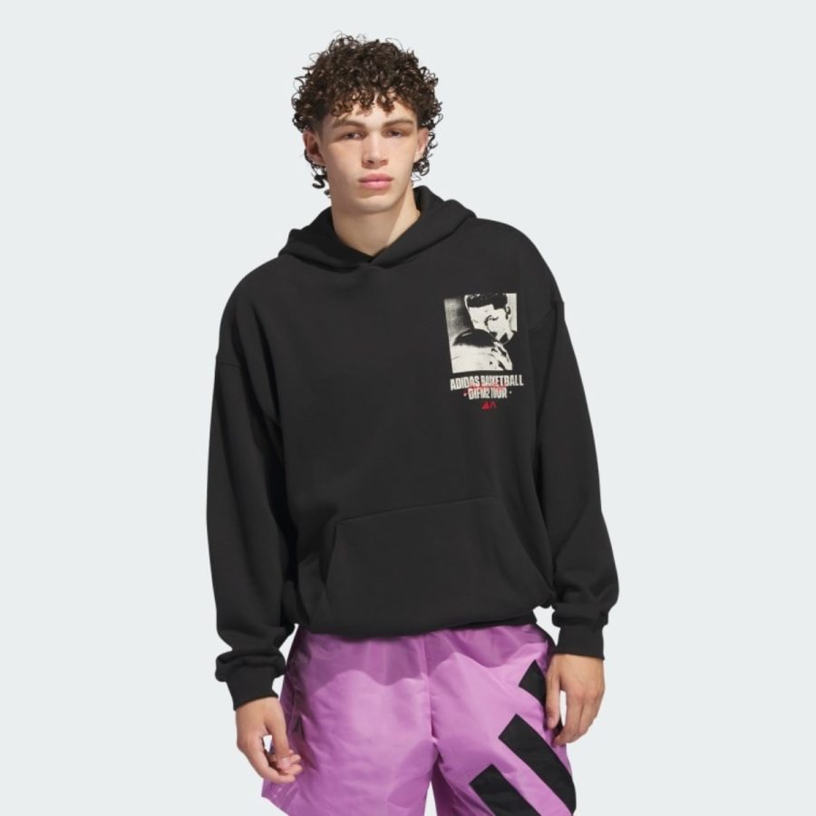 áo adidas anthony edwards graphic hoodie - black iy1592