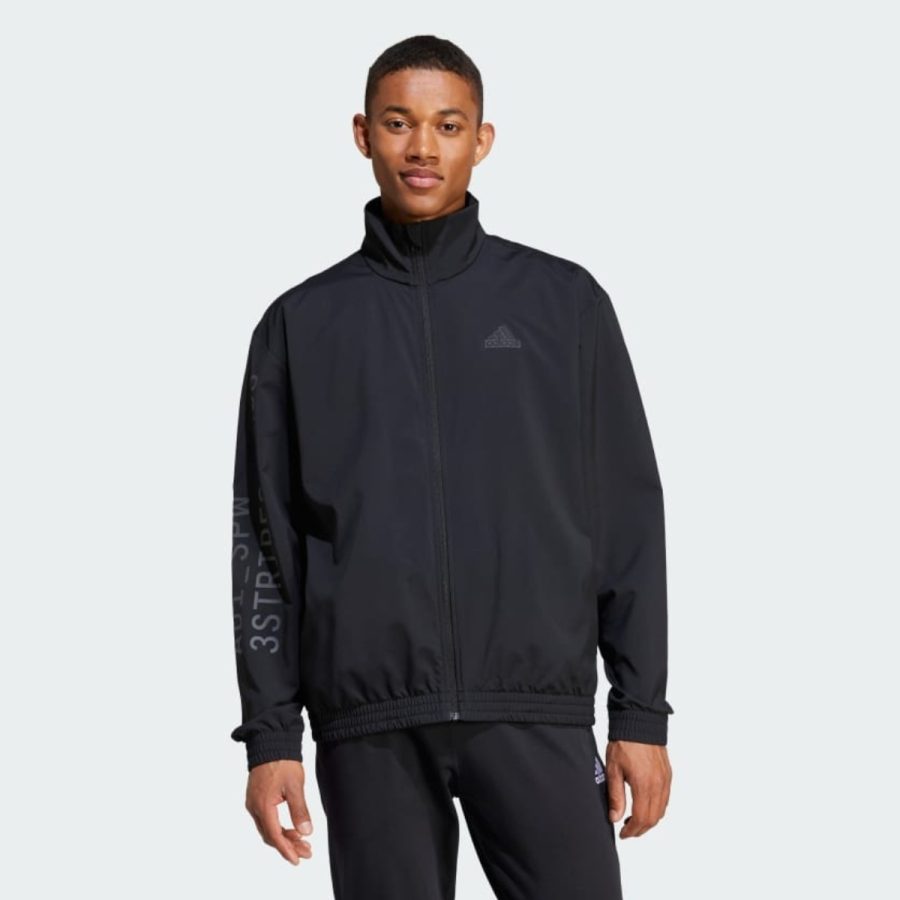 áo adidas brand love woven track jacket - black ix1317