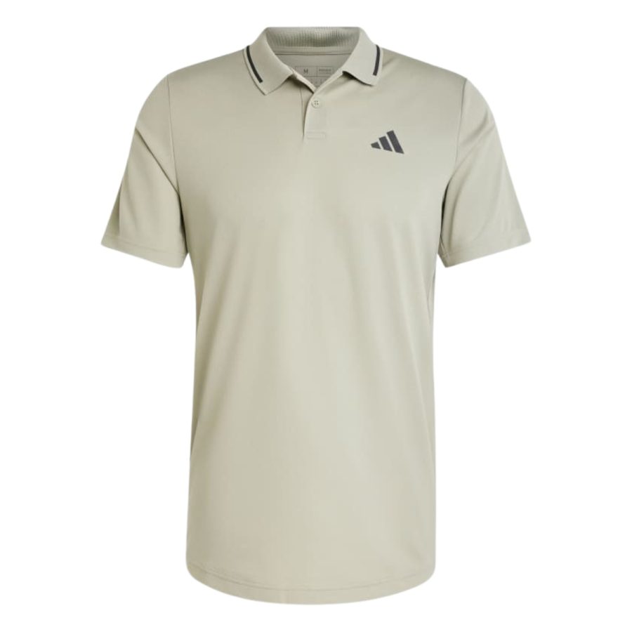 áo adidas club tennis piqué polo shirt - silver pebble is8104