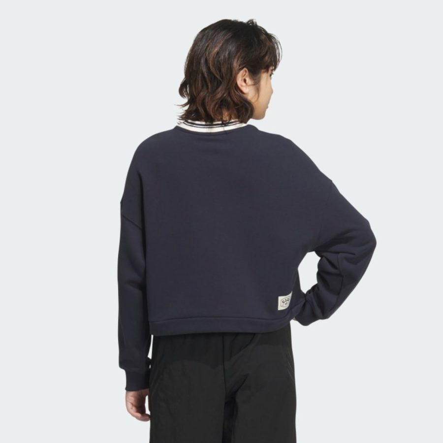 áo adidas collegiate graphics crew sweatshirt - night navy jd6374