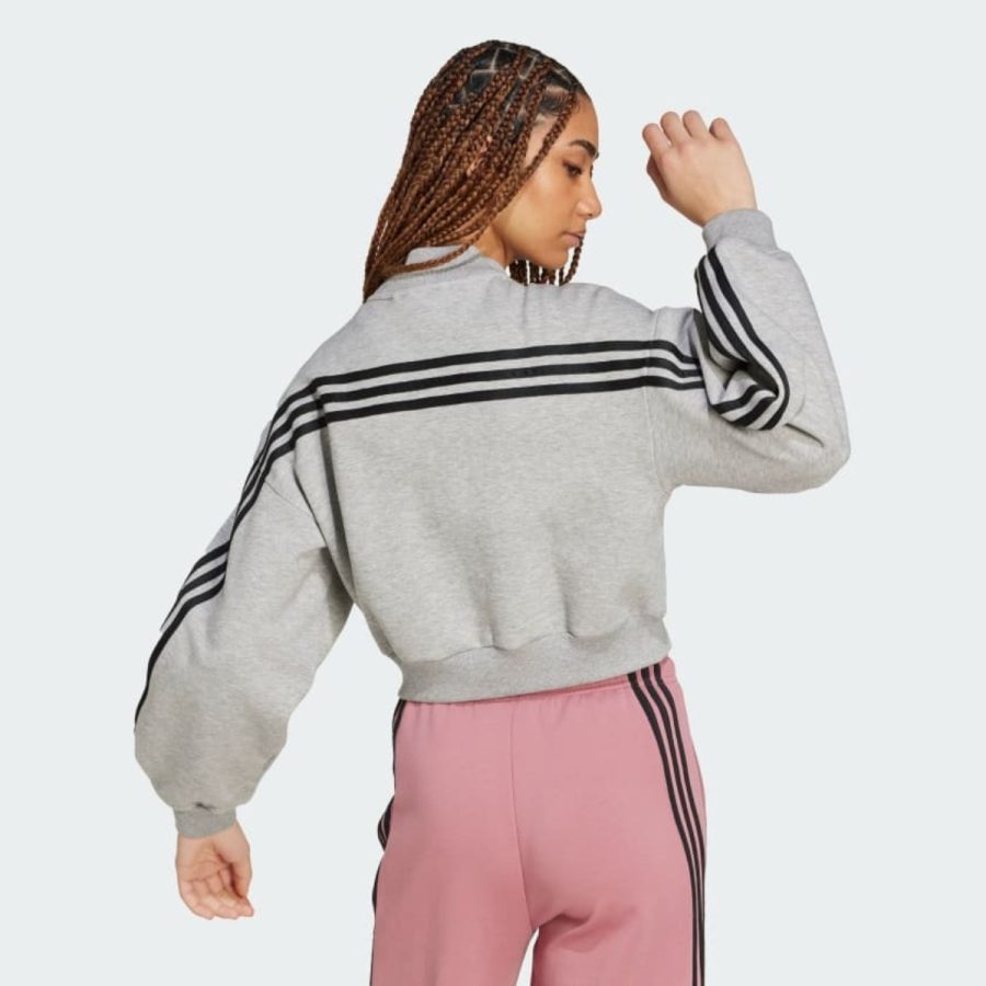 áo adidas future icons 3-stripes bomber jacket - medium grey heather iw5251