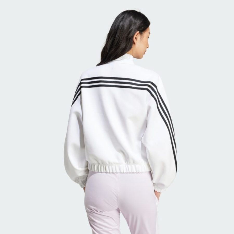 áo adidas future icons three stripes 1/4 zip top - white jj1664