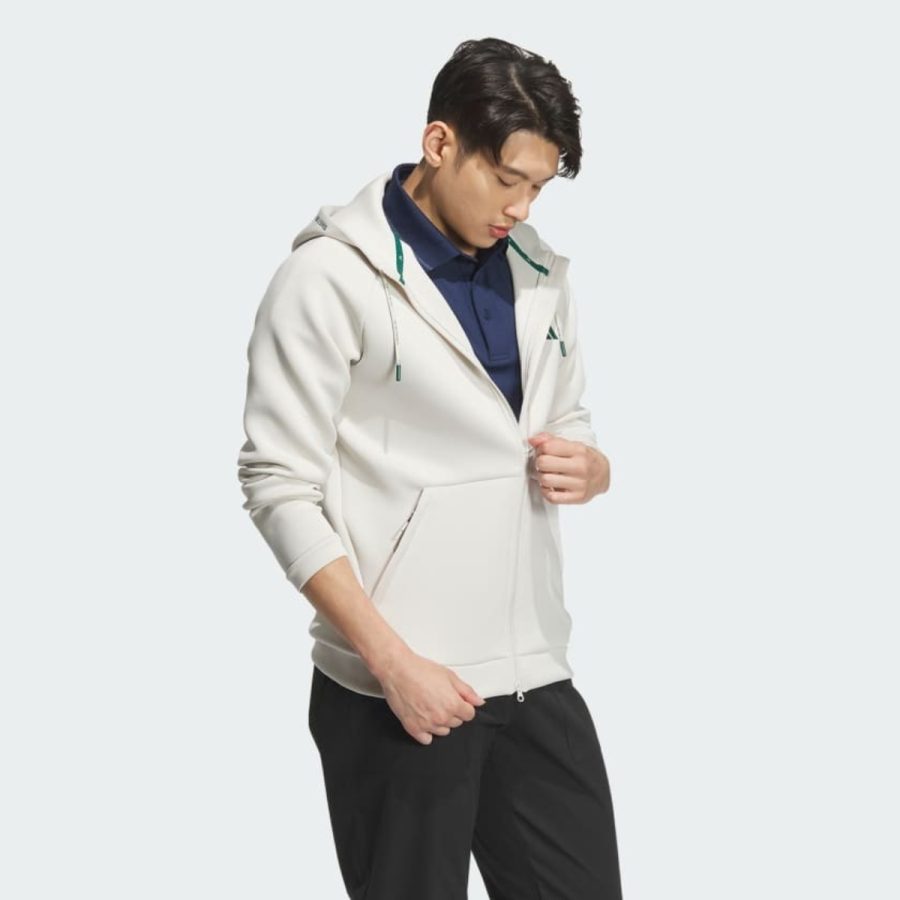 áo adidas golf long sleeve spacer hooded jacket - aluminium ix5708