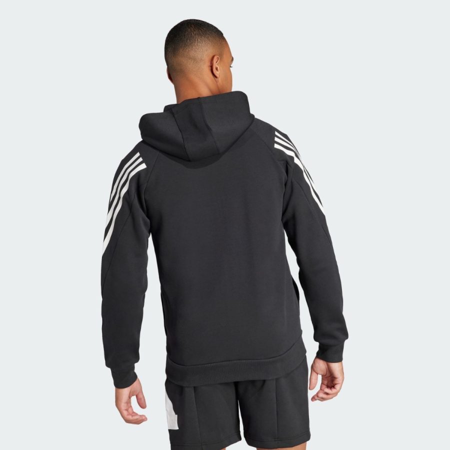 áo adidas future icons 3-stripes full zip hoodie - black ir9159