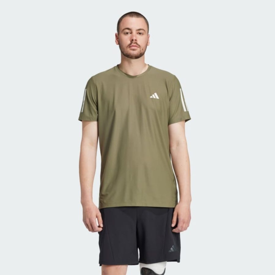 áo adidas own the run tee - olive strata iv5421