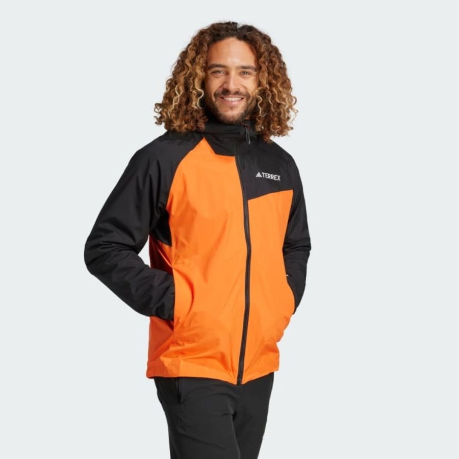 áo adidas terrex multi 2l rain.rdy jacket - semi impact orange iw8883