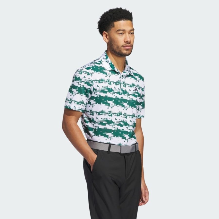 áo adidas ultimate365 heat.rdy stripe polo shirt - collegiate green iz4217