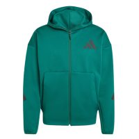 áo adidas z.n.e. full-zip hooded track jacket - collegiate green jf6539