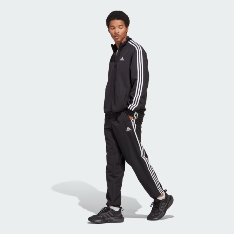 bộ adidas 3-stripes woven tracksuit - black ic6750