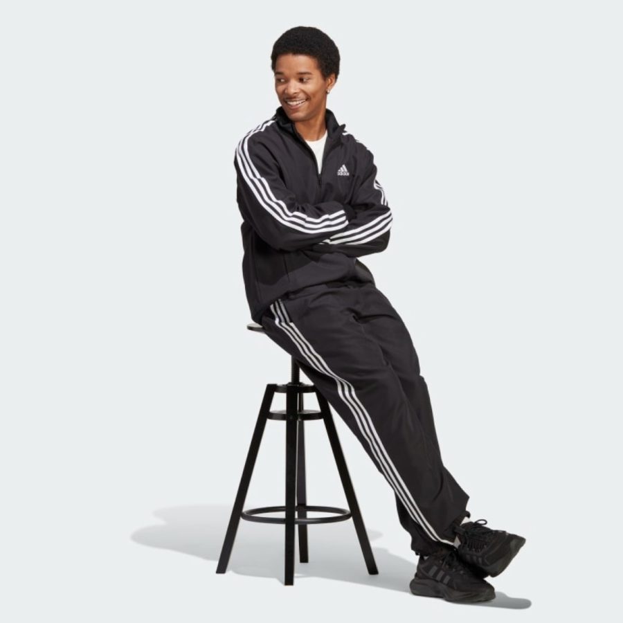 bộ adidas 3-stripes woven tracksuit - black ic6750