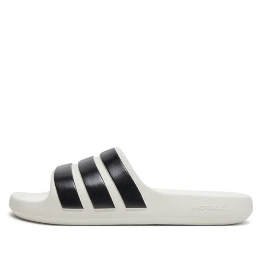 dép adidas adilette flow 'core black off white' ig6858