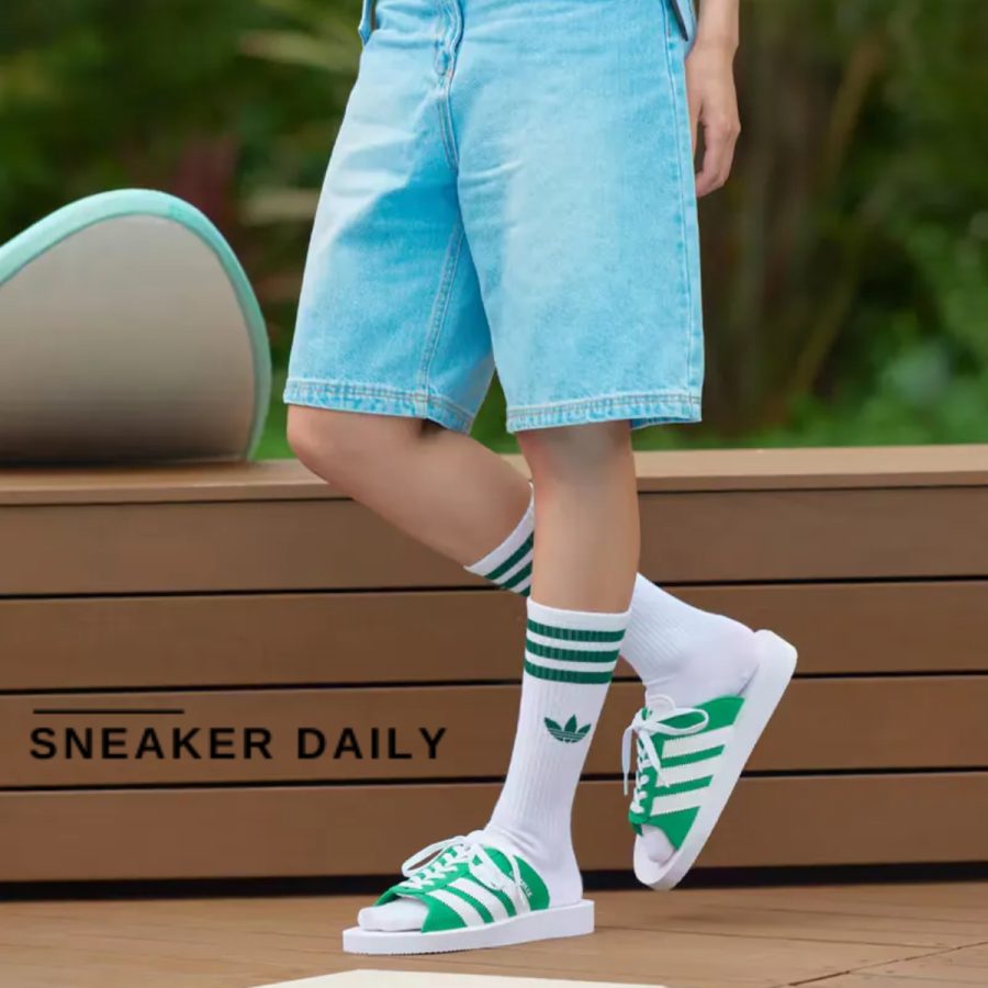 dép adidas gazelle beach slides 'green' jq7426