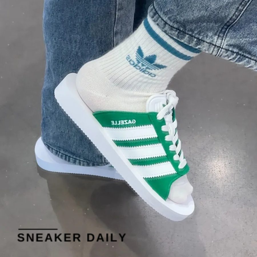 dép adidas gazelle beach slides 'green' jq7426