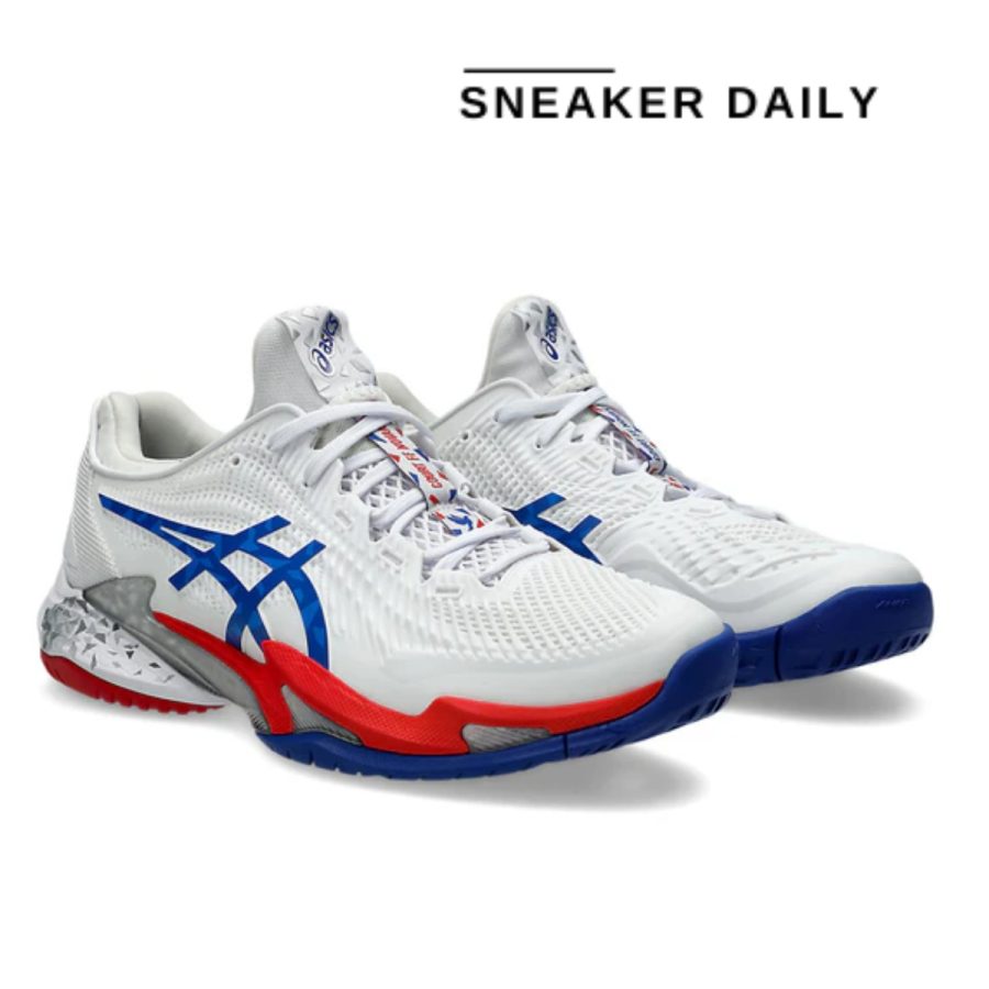 giày asics court ff 3 novak 'white blue red' 1041a480-100