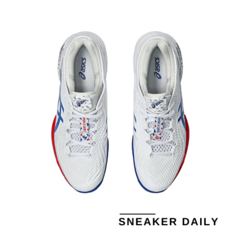 giày asics court ff 3 novak 'white blue red' 1041a480-100