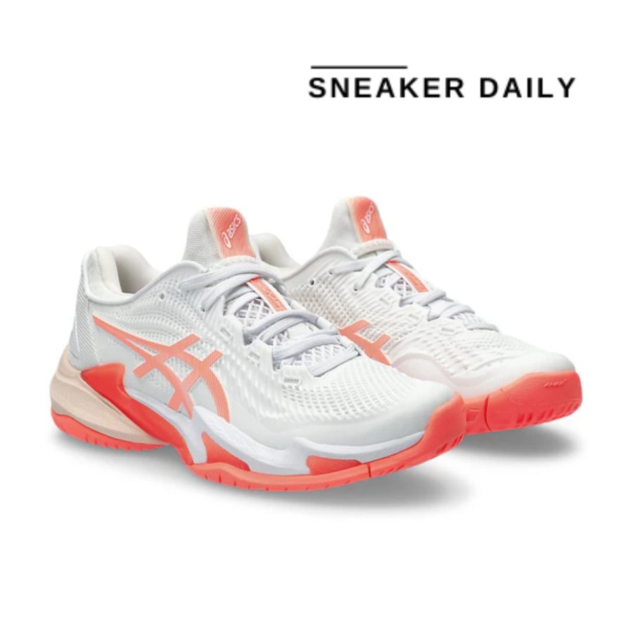 giày asics court ff 3 'white sun coral' (wmns) 1042a220-103