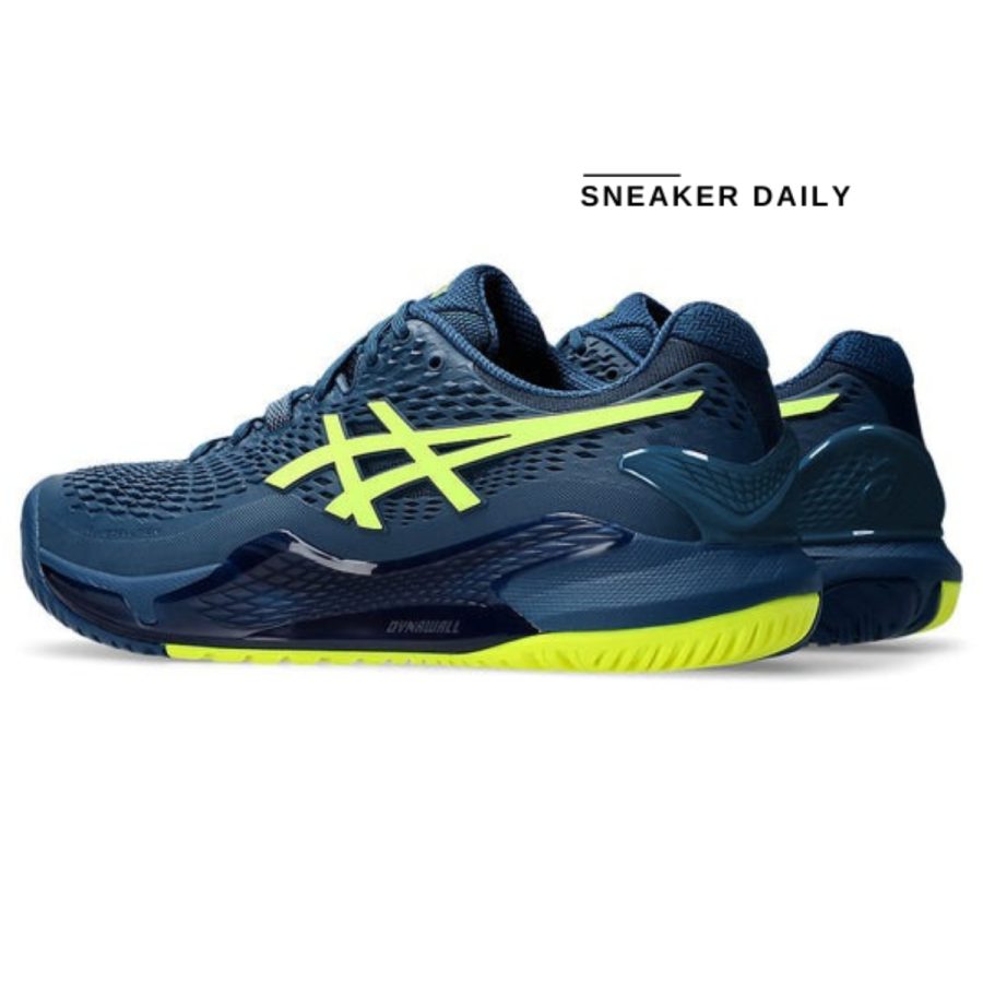 giày asics gel-resolution 9 'mako blue safety yellow' 1041a330-404