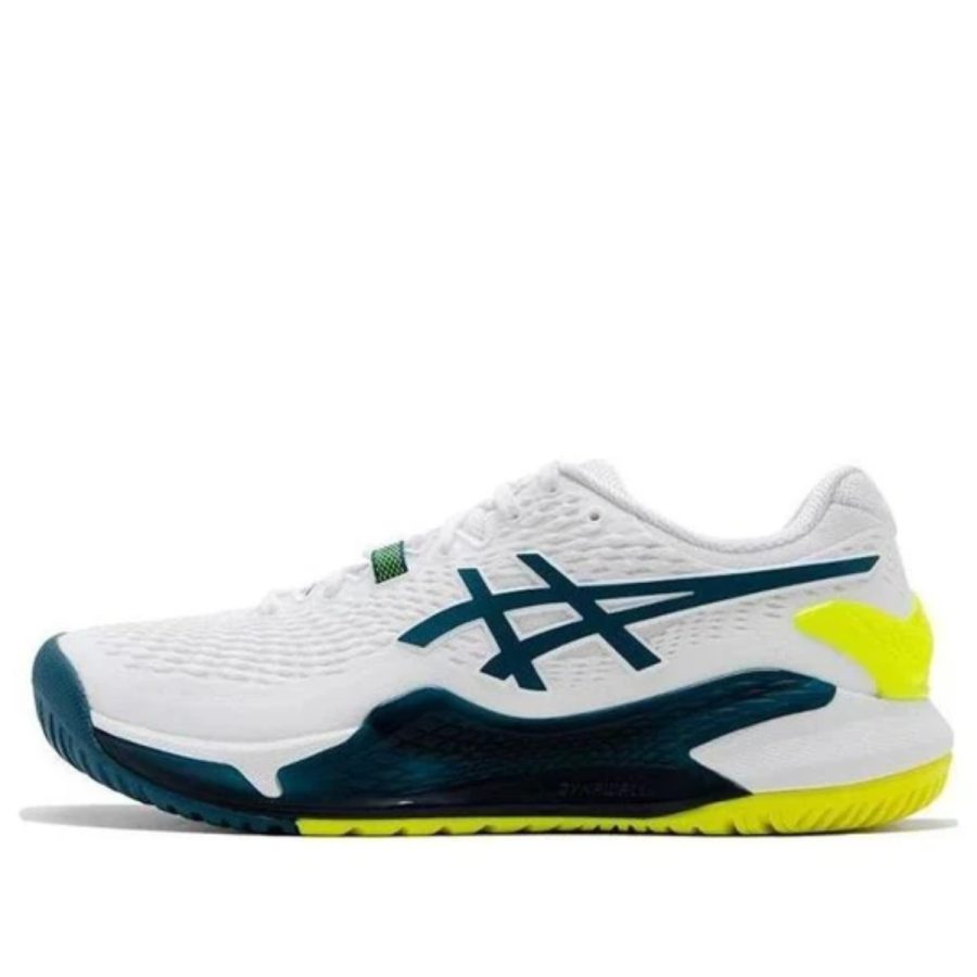 giày asics gel-resolution 9 'white restful teal' 1041a330-101