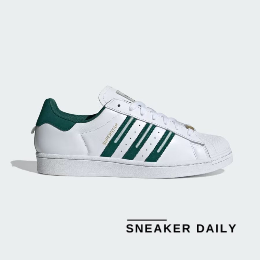 giày adidas superstar 'embroidered green stripes' id1374