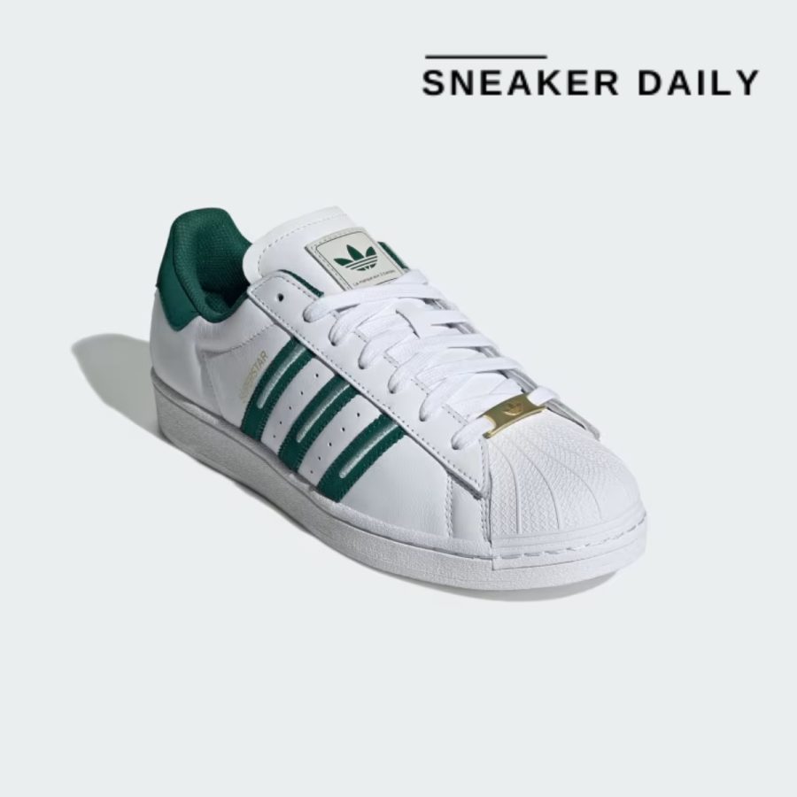 giày adidas superstar 'embroidered green stripes' id1374