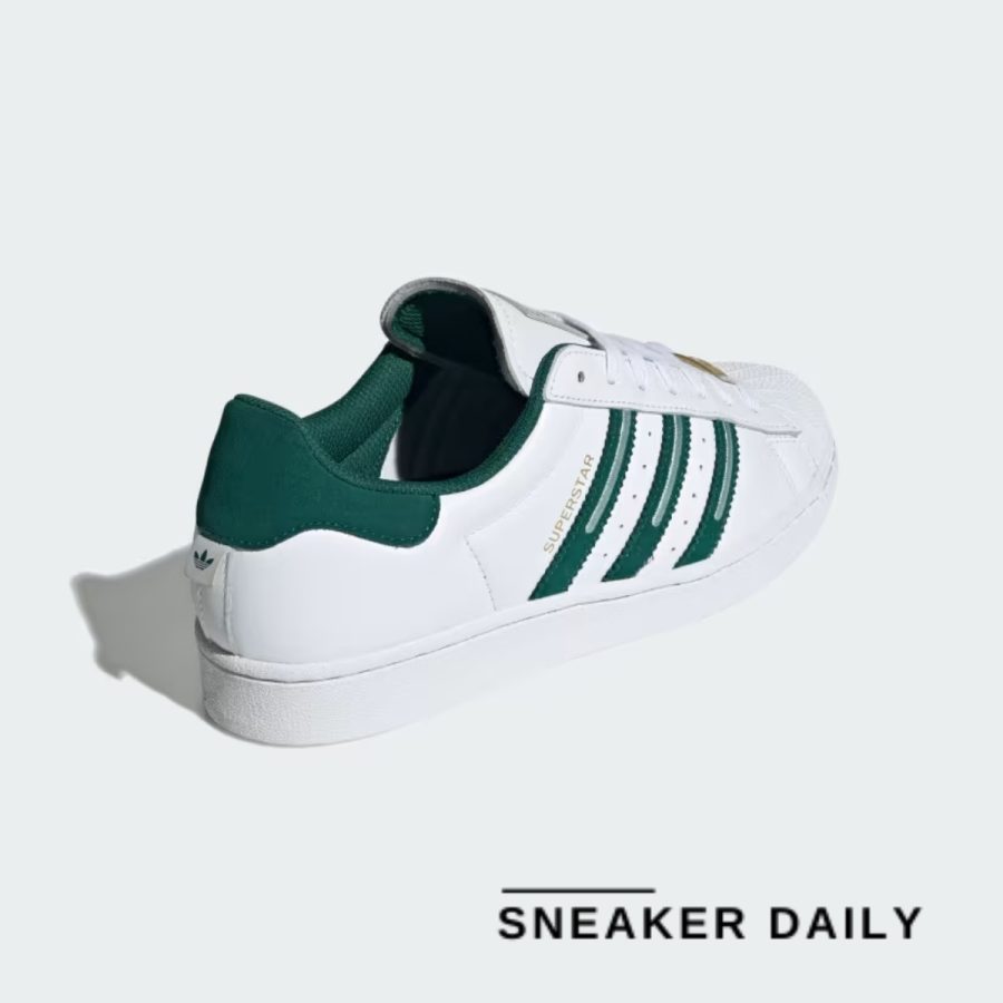 giày adidas superstar 'embroidered green stripes' id1374