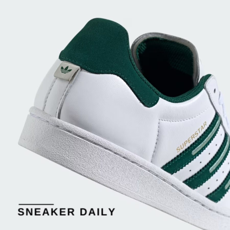 giày adidas superstar 'embroidered green stripes' id1374