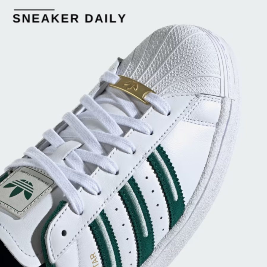 giày adidas superstar 'embroidered green stripes' id1374