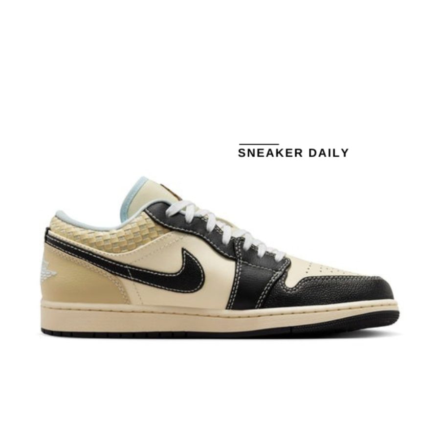 giày air jordan 1 low se 'coconut milk black' hq3437-101