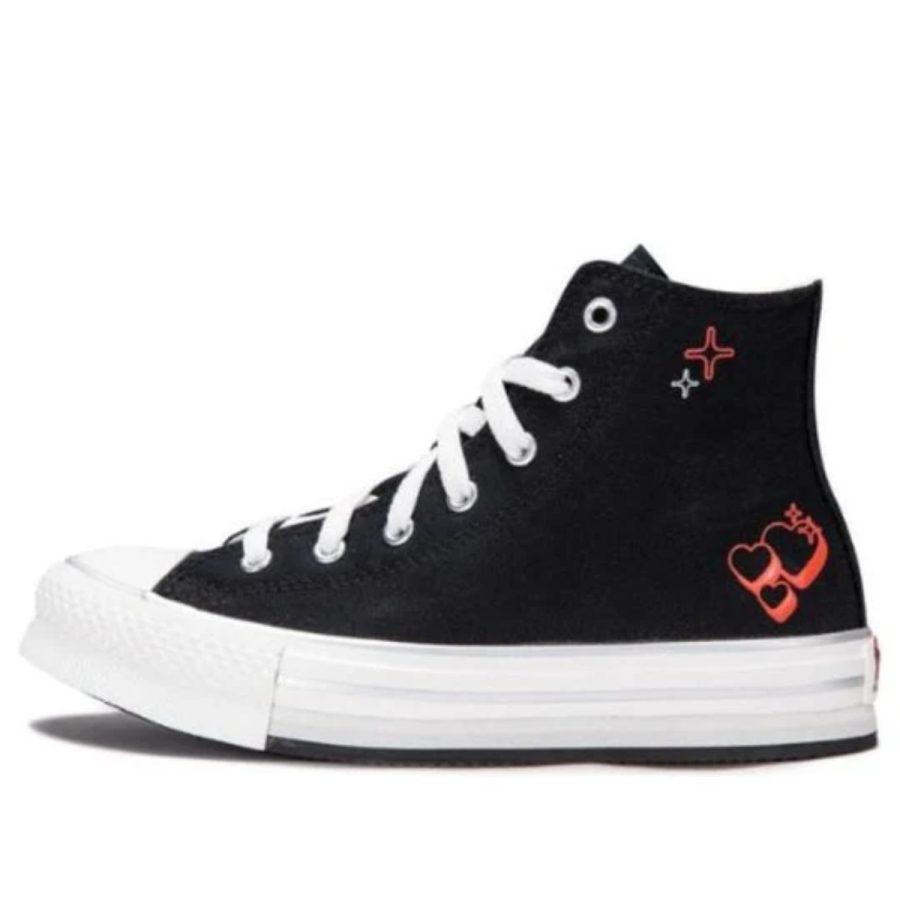 giày converse chuck taylor all star eva lift platform y2k heart high top 'black' a09121c