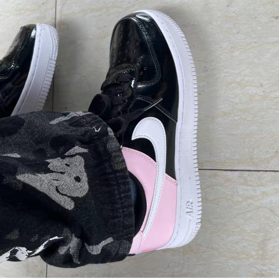 giày nike air force 1 '07 'black pink foam' dj9942-600