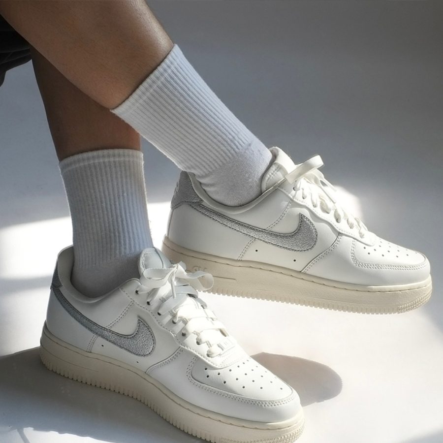 giày nike air force 1 '07 essential 'silver swoosh' dq7569-100