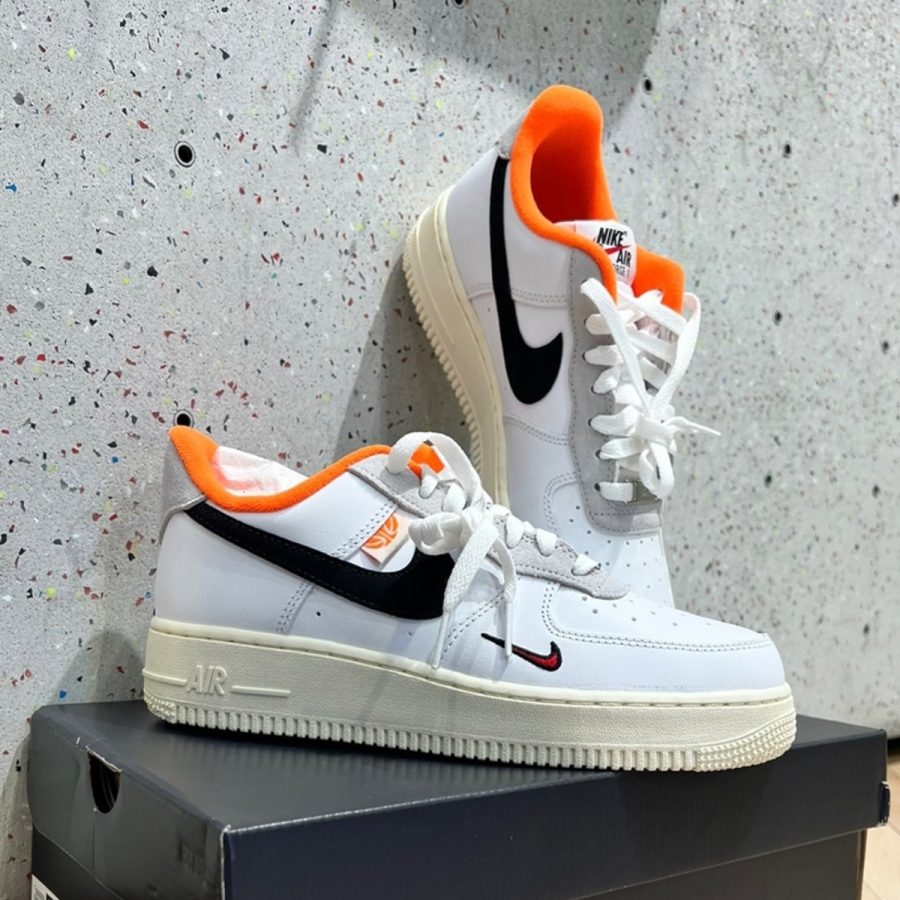 giày nike air force 1 '07 lv8 'hoops pack - white total orange' dx3357-100