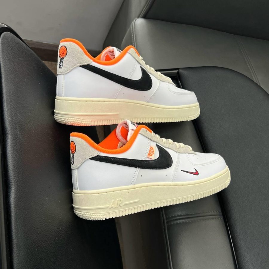 giày nike air force 1 '07 lv8 'hoops pack - white total orange' dx3357-100