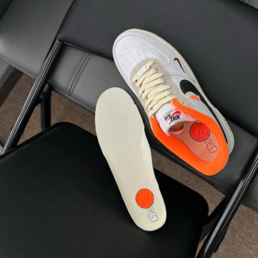 giày nike air force 1 '07 lv8 'hoops pack - white total orange' dx3357-100