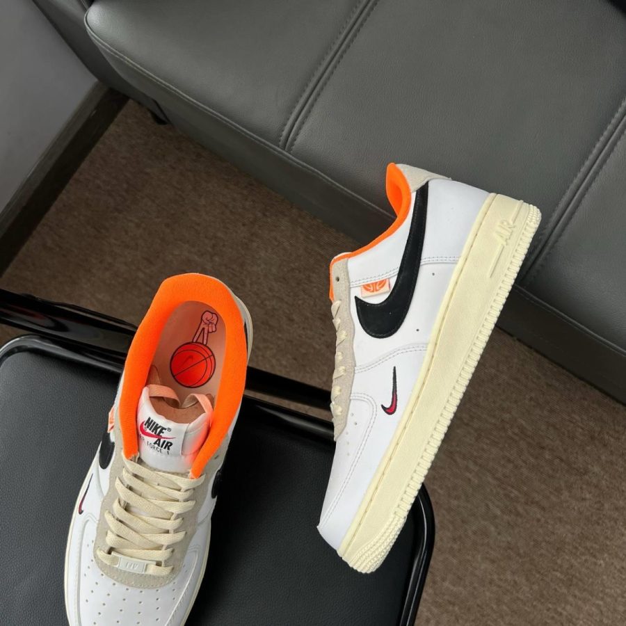 giày nike air force 1 '07 lv8 'hoops pack - white total orange' dx3357-100